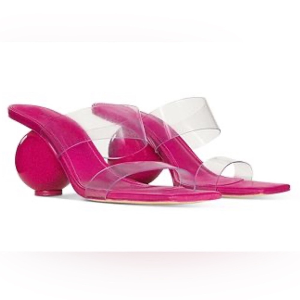 Cult Gaia Nhu Ball-Heel Sandals in Pink Size 38